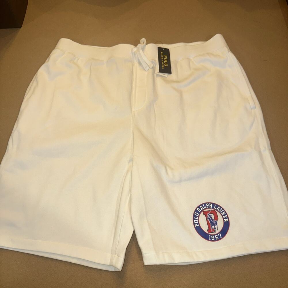 Polo Ralph Lauren Mens Double-Knit active shorts feature White 1967 Logo 3XLT